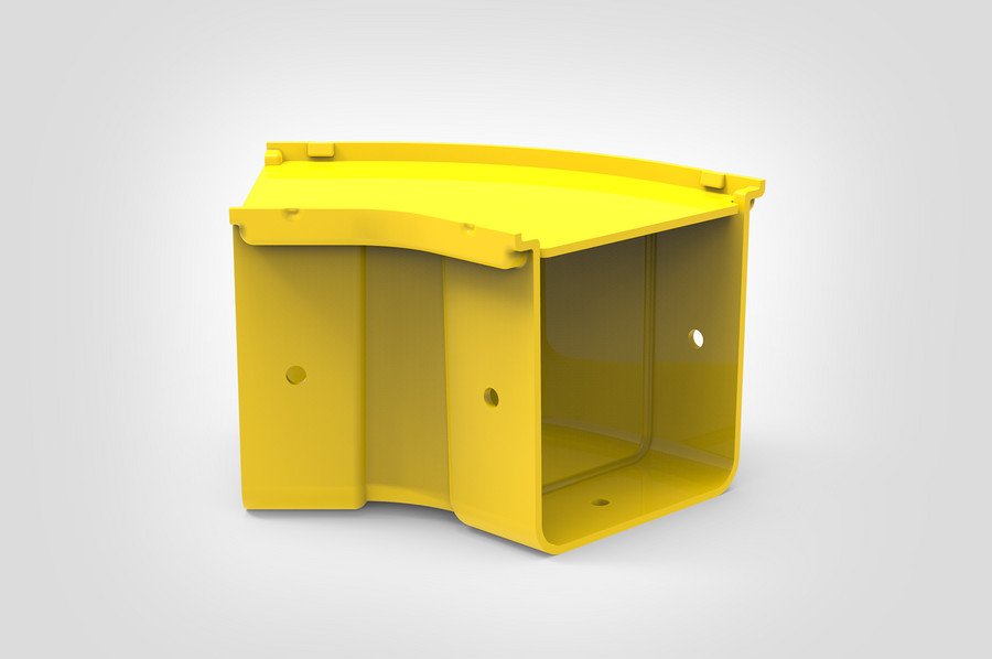 45° Horizontal Elbow with cover.