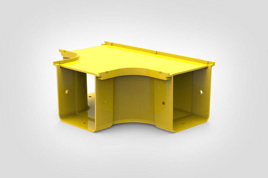 Horizontal T-Junction with cover. 