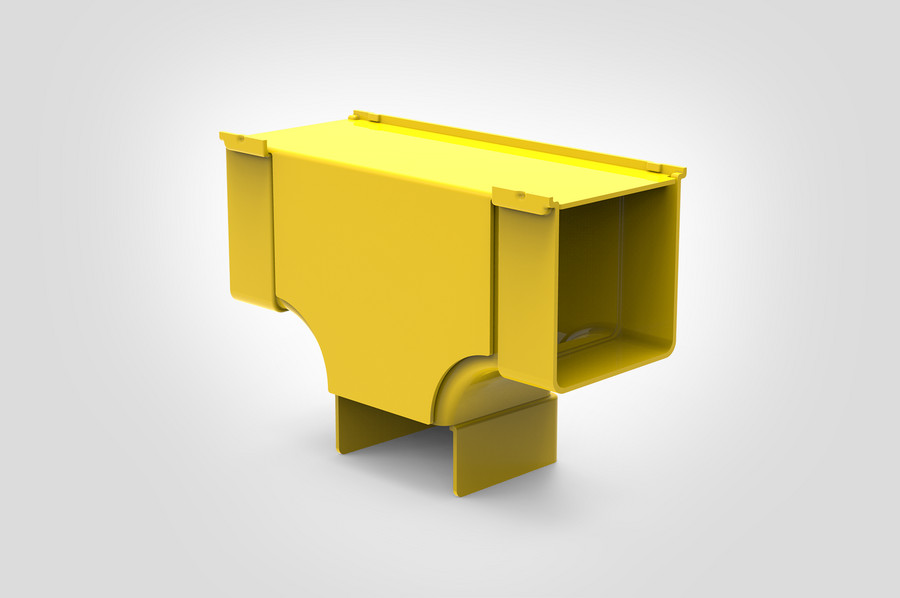 Vertical T-Junction with cover. 