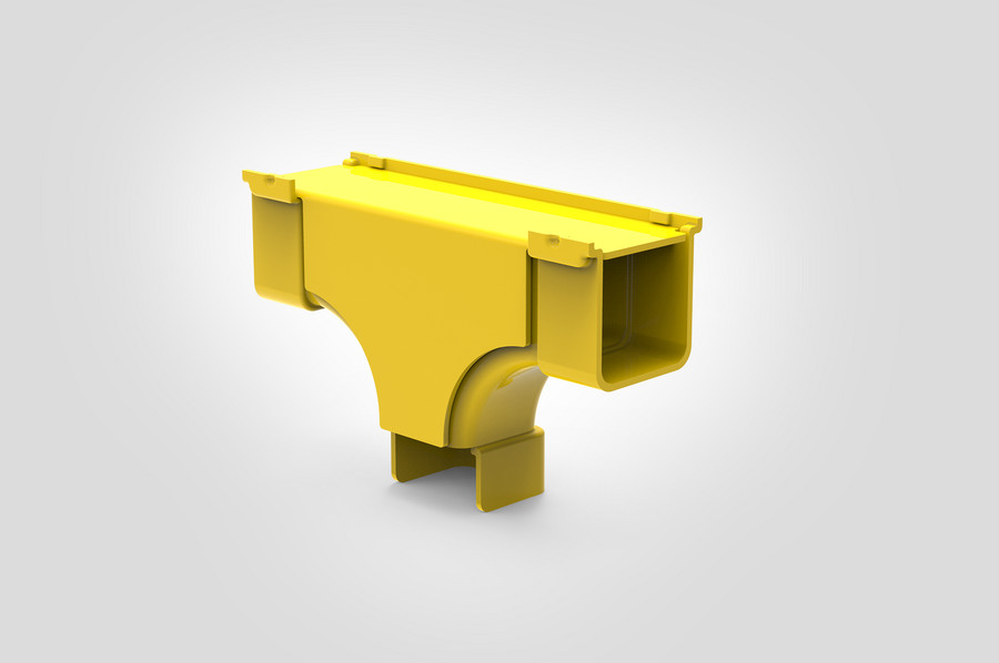 Vertical T-Junction with cover.