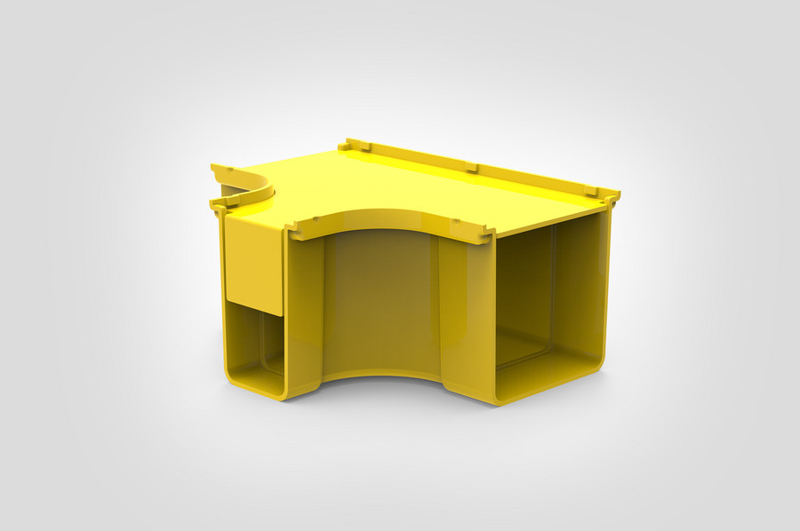 Horizontal T-Junction Reducer with cover.