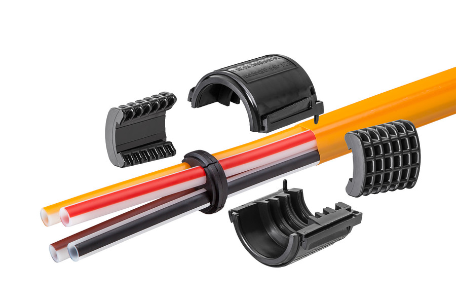 speedpipe bundles ground SRV-G tc with EZA-t for direct burying.