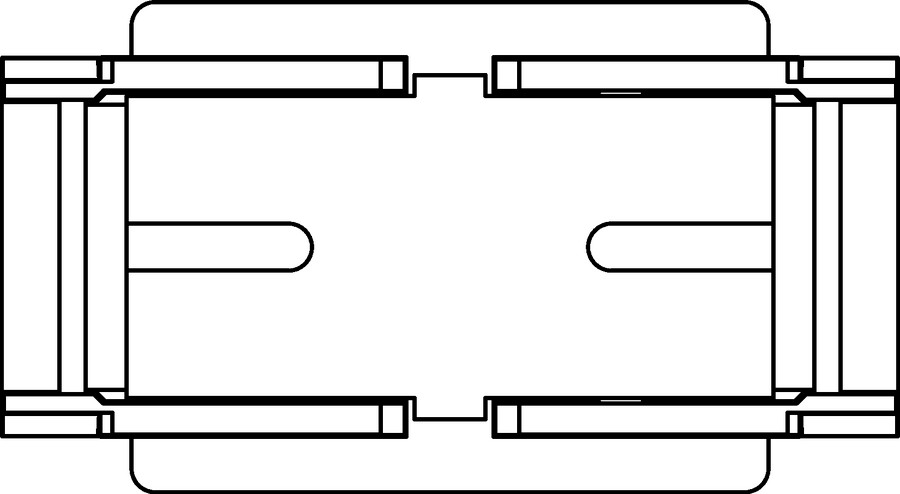 Inline Adaptor Mount with SC adaptors. 