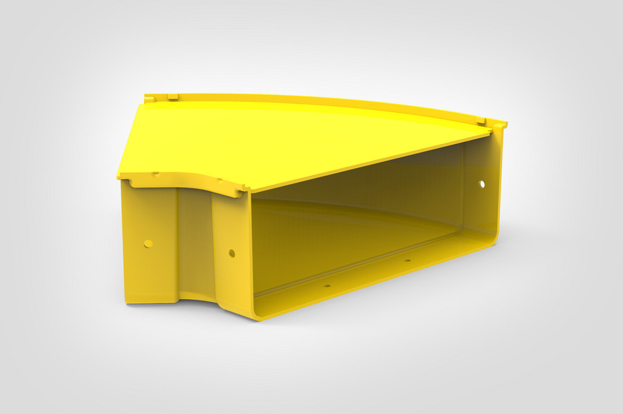 45° Horizontal Elbow with cover.