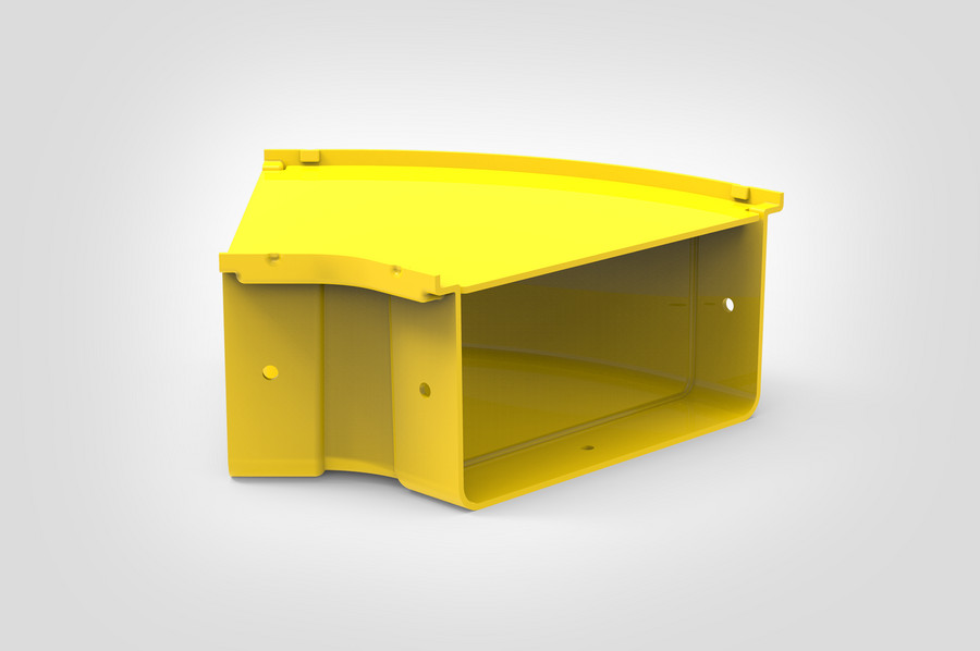 45° Horizontal Elbow with cover.