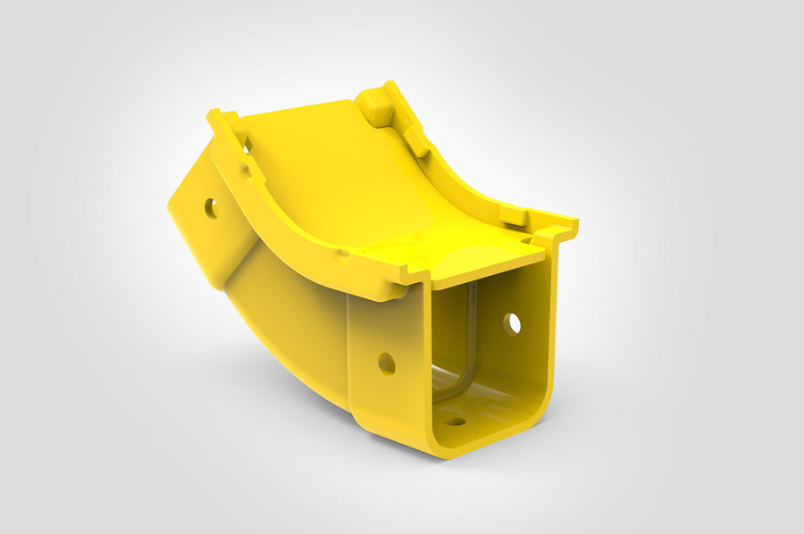 45° Vertical Inside Elbow with cover.