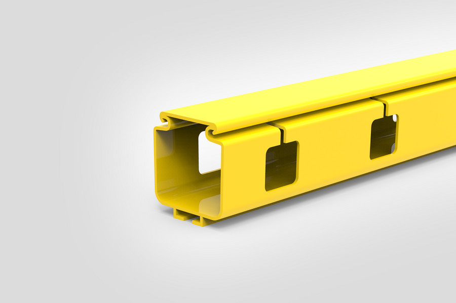 50x50mm with 100mm spaced slots.