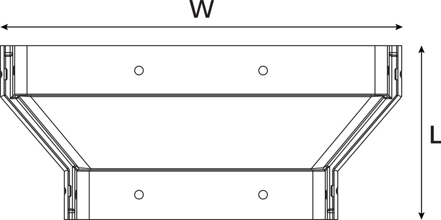 Horizontal Straight Duct Reducer.