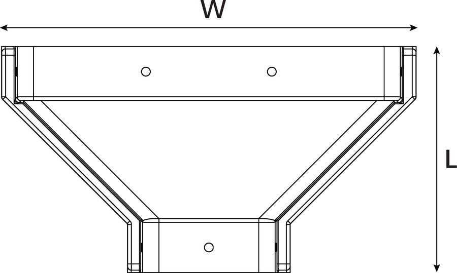 Horizontal Straight Duct Reducer.
