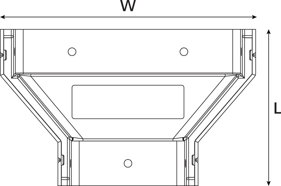 Horizontal Straight Duct Reducer.