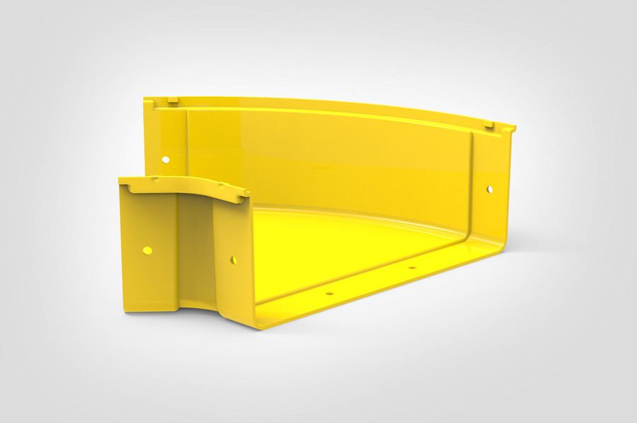 45° Horizontal Elbow without cover.