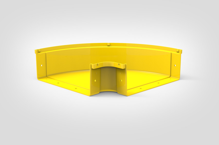 90° Horizontal Elbow without cover.