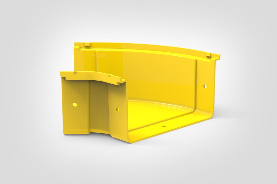 45° Horizontal Elbow without cover.
