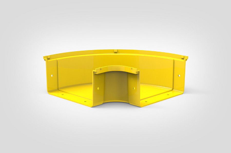 90° Horizontal Elbow without cover.