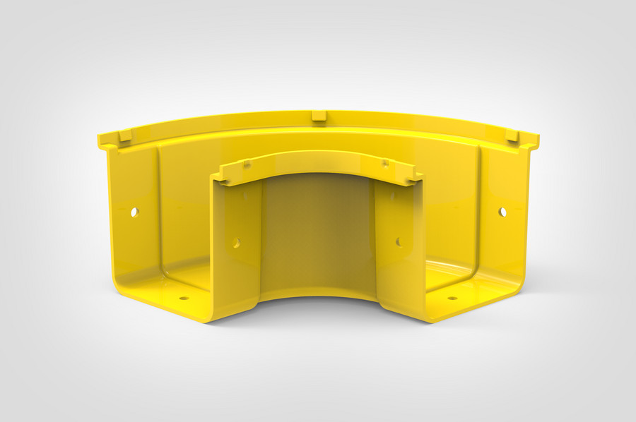 90° Horizontal Elbow without cover.