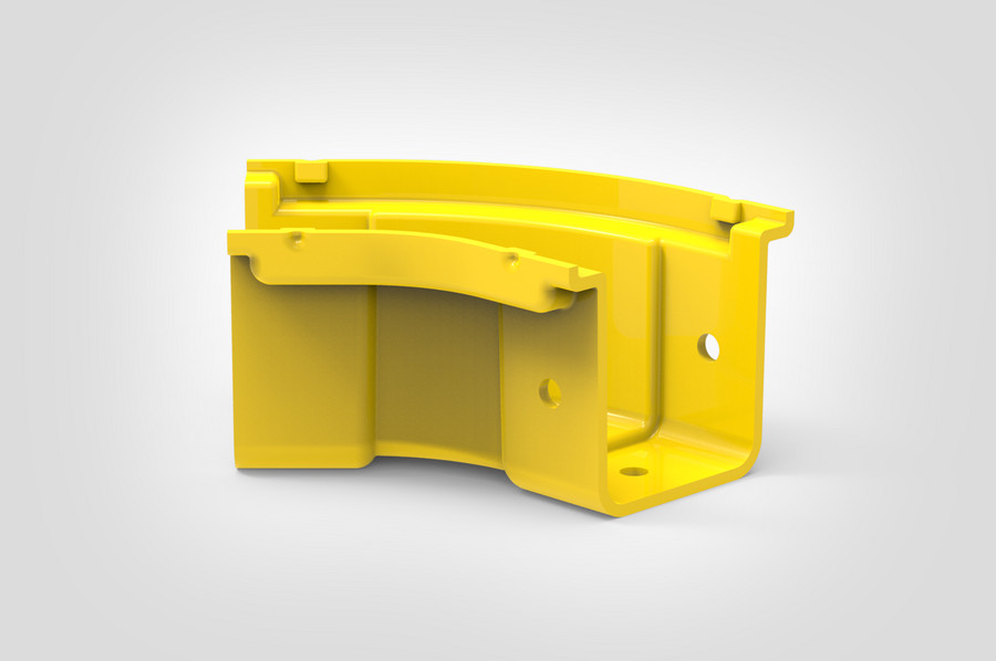 45° Horizontal Elbow without cover.