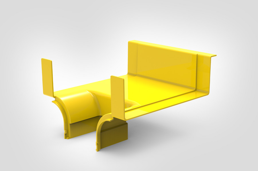 Vertical T-Junction Reducer without cover.