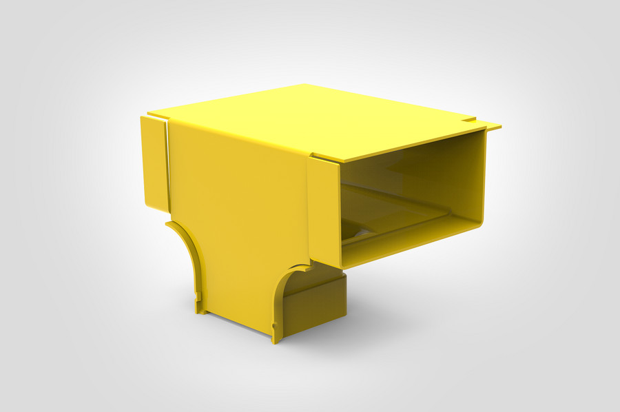 Vertical T-Junction Reducer with cover.