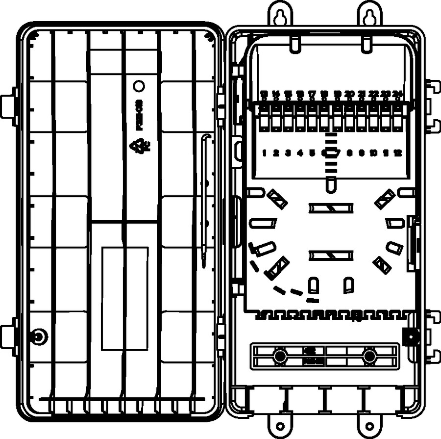 Internal view (drop tray)
